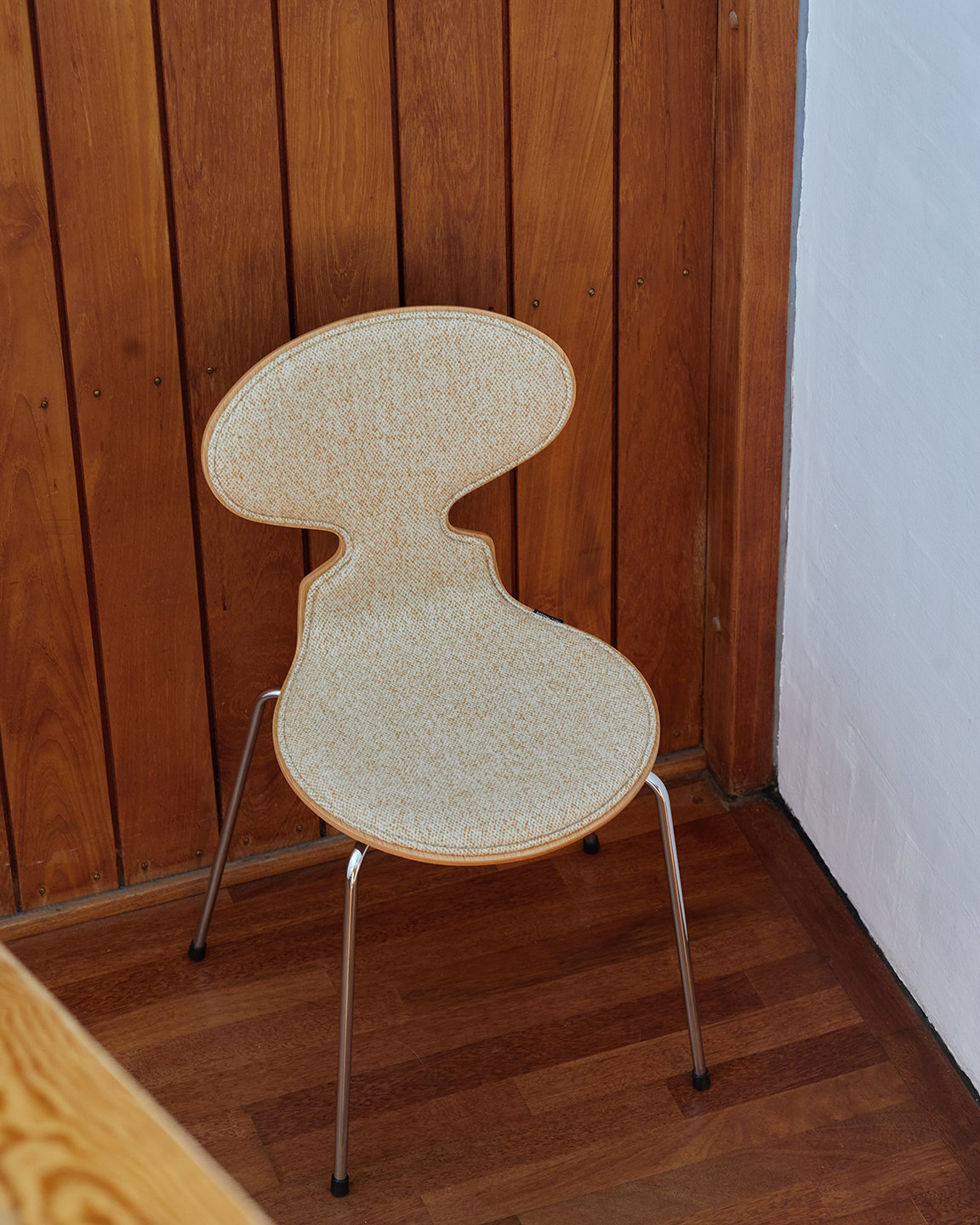 The Ant chair with front upholstery